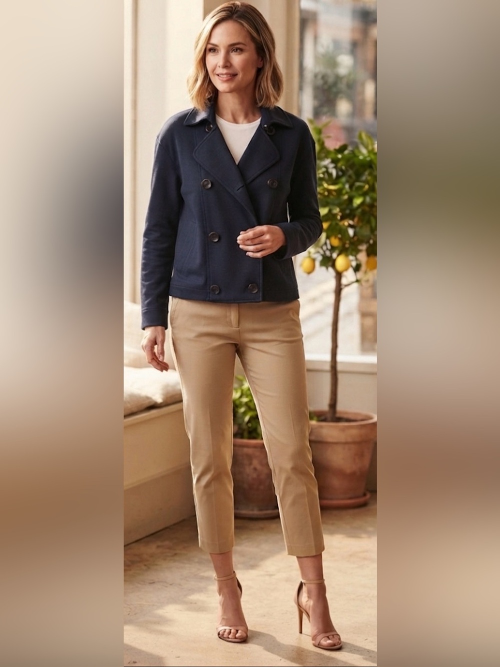 Max Studio womens  Double Breasted Jacket,